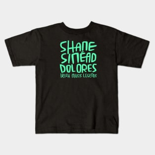 Shane, Sinead, Dolores, Irish Music Kids T-Shirt